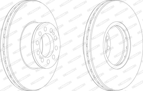 Ferodo FCR330A - Тормозной диск autosila-amz.com