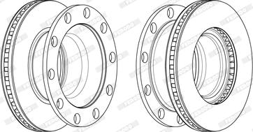 Ferodo FCR375A - Тормозной диск autosila-amz.com