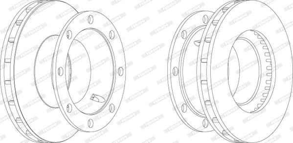 Ferodo FCR206A - Тормозной диск autosila-amz.com