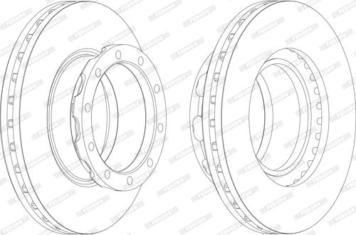 Ferodo FCR288A - Тормозной диск autosila-amz.com