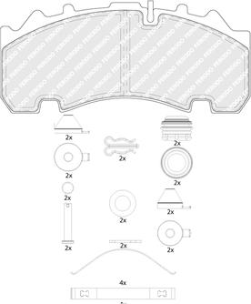 Ferodo FCV4582B - Brake Pad Set, disc brake autosila-amz.com