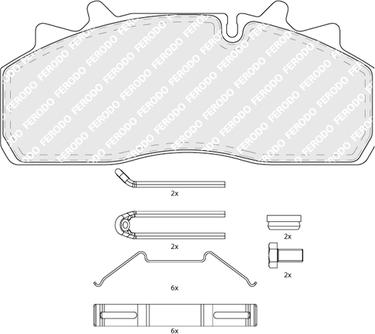 Ferodo FCV4043B - Тормозные колодки, дисковые, комплект autosila-amz.com