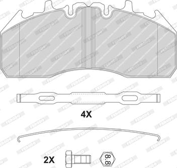 Ferodo FCV4378BFE - Тормозные колодки, дисковые, комплект autosila-amz.com