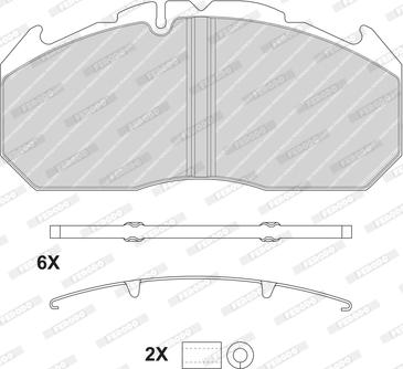 Ferodo FCV1578BFE - Тормозные колодки, дисковые, комплект autosila-amz.com