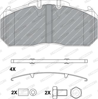 Ferodo FCV1656B - Тормозные колодки, дисковые, комплект autosila-amz.com