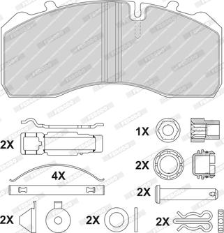 Ferodo FCV1329BFE - Тормозные колодки, дисковые, комплект autosila-amz.com