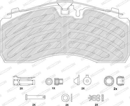 Ferodo FCV1329PTS - Тормозные колодки, дисковые, комплект autosila-amz.com