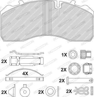 Ferodo FCV1275BFE - Тормозные колодки, дисковые, комплект autosila-amz.com