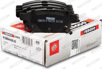 Ferodo FDB4430-D - Тормозные колодки, дисковые, комплект autosila-amz.com