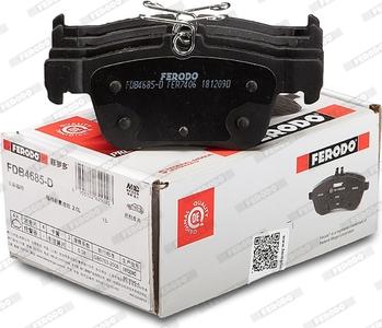 Ferodo FDB4685-D - Тормозные колодки, дисковые, комплект autosila-amz.com