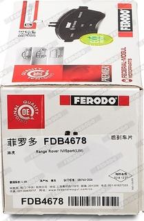Ferodo FDB4678 - Колодки торм диск к-т autosila-amz.com