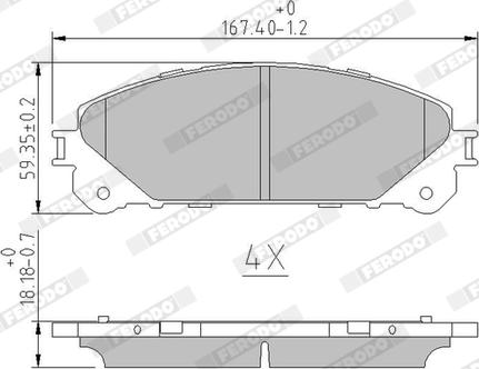 Ferodo FDB4354 - Тормозные колодки, дисковые, комплект autosila-amz.com