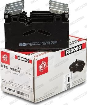 Ferodo FDB4358 - Тормозные колодки, дисковые, комплект autosila-amz.com