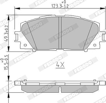 Ferodo FDB4310 - Тормозные колодки, дисковые, комплект autosila-amz.com