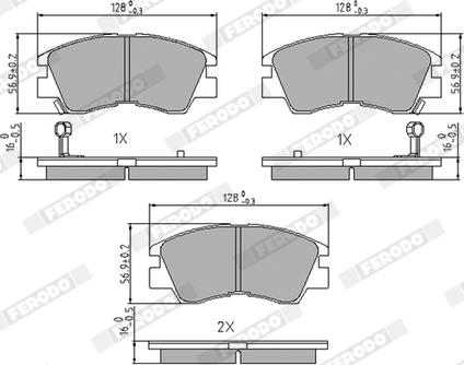 Ferodo FDB556 - Тормозные колодки, дисковые, комплект autosila-amz.com