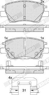 Ferodo FDB5398 - Тормозные колодки, дисковые, комплект autosila-amz.com