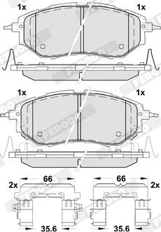 Ferodo FDB5393 - Тормозные колодки, дисковые, комплект autosila-amz.com