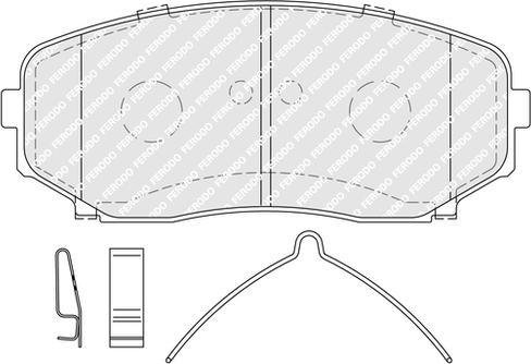 Ferodo FDB5285 - Тормозные колодки, дисковые, комплект autosila-amz.com