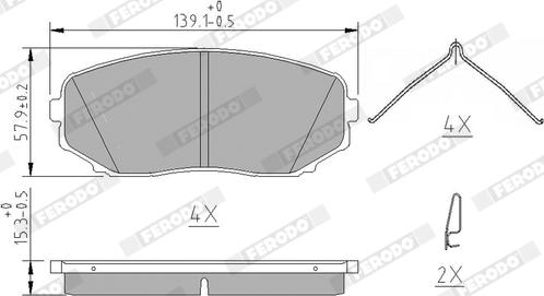 Ferodo FDB5285 - Тормозные колодки, дисковые, комплект autosila-amz.com