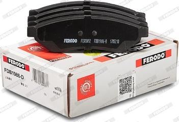 Ferodo FDB1986-D - Тормозные колодки, дисковые, комплект autosila-amz.com