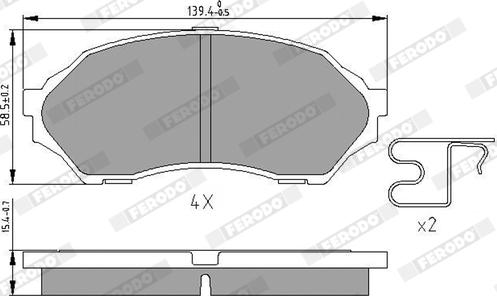 Ferodo FDB1455 - Тормозные колодки, дисковые, комплект autosila-amz.com