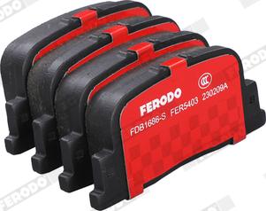 Ferodo FDB1686-S - Тормозные колодки, дисковые, комплект autosila-amz.com