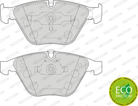 Ferodo FDB1628 - 857 00=571990B !колодки дисковые п.\ BMW E65/E66 3.5i/4.5i/3.0D/4.0D 01> autosila-amz.com