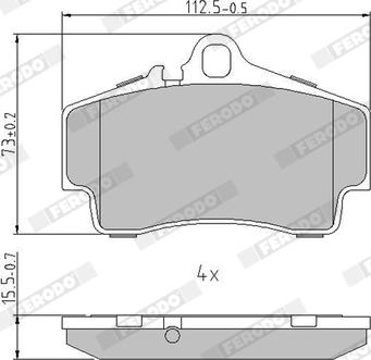 Ferodo FDB1308 - Тормозные колодки, дисковые, комплект autosila-amz.com