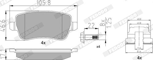 Ferodo FDB1797 - Тормозные колодки, дисковые, комплект autosila-amz.com