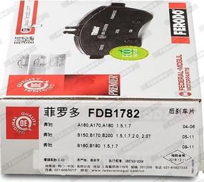 Ferodo FDB1782 - Тормозные колодки, дисковые, комплект autosila-amz.com