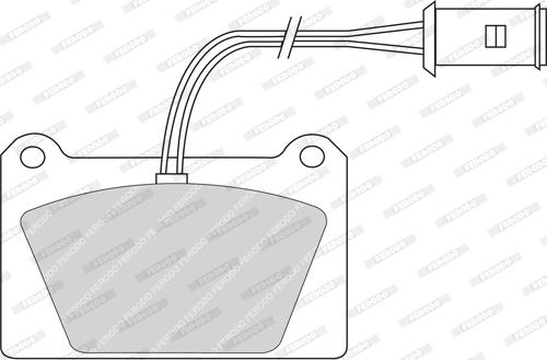 Ferodo FDB842 - Тормозные колодки, дисковые, комплект autosila-amz.com