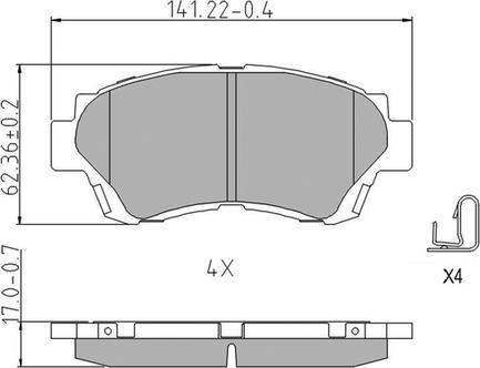 Ferodo FDB868 - Тормозные колодки, дисковые, комплект autosila-amz.com