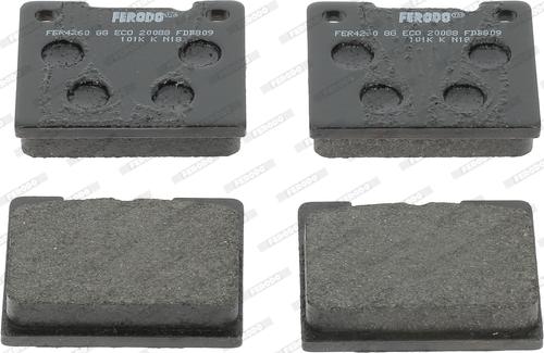 Ferodo FDB809M - Тормозные колодки, дисковые, комплект autosila-amz.com