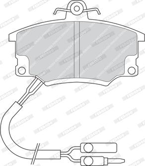 Ferodo FDB350 - Тормозные колодки, дисковые, комплект autosila-amz.com