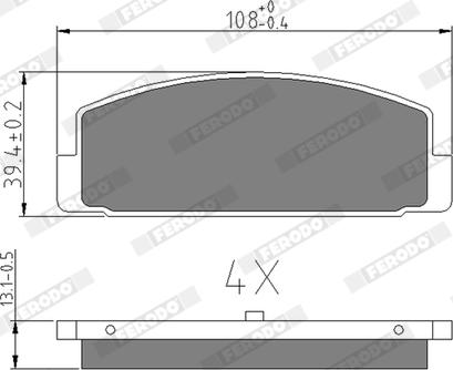 Ferodo FDB372 - Тормозные колодки, дисковые, комплект autosila-amz.com