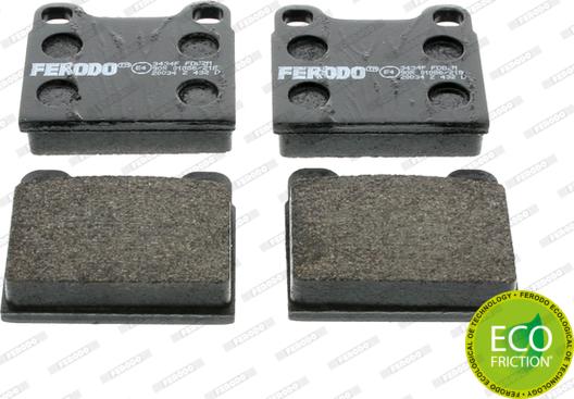 Ferodo FDB2M - Тормозные колодки, дисковые, комплект autosila-amz.com
