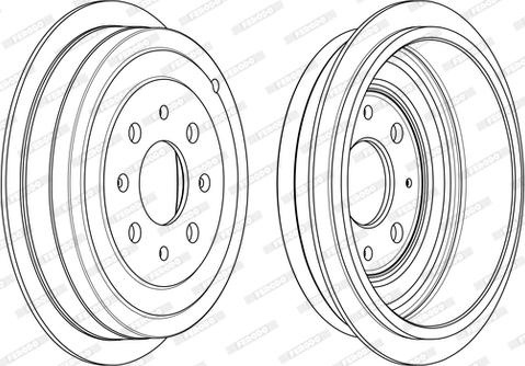 Ferodo FDR329809 - Тормозной барабан autosila-amz.com