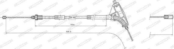 Ferodo FHB432415 - Трос стоян торм autosila-amz.com