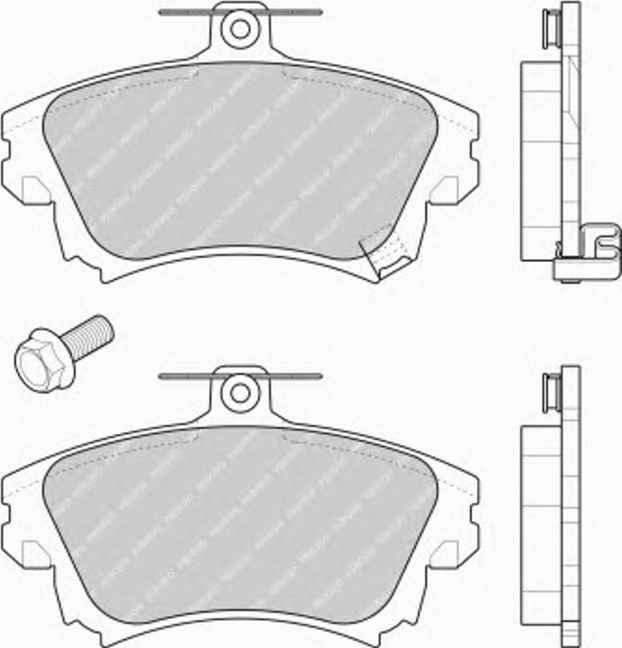 Ferodo FQT1384 - Тормозные колодки, дисковые, комплект autosila-amz.com