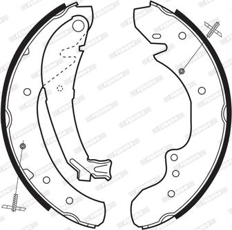Ferodo FSB534 - Комплект тормозных колодок, барабанные autosila-amz.com