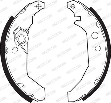 Ferodo FSB265 - Комплект тормозных колодок, барабанные autosila-amz.com