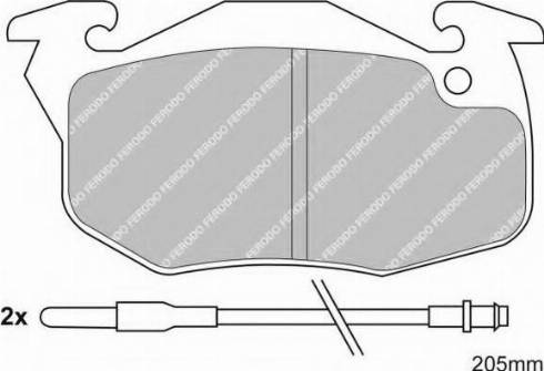 Ferodo FSL393 - Тормозные колодки, дисковые, комплект autosila-amz.com