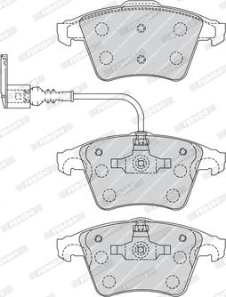 Ferodo FVR1643 - Тормозные колодки, дисковые, комплект autosila-amz.com