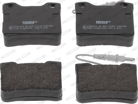 Ferodo FVR1044 - Тормозные колодки, дисковые, комплект autosila-amz.com