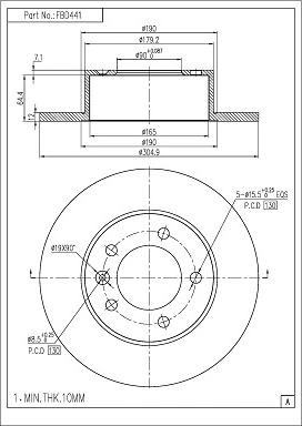 FI.BA FBD441 - Тормозной диск autosila-amz.com