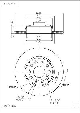 FI.BA FBD437 - Тормозной диск autosila-amz.com