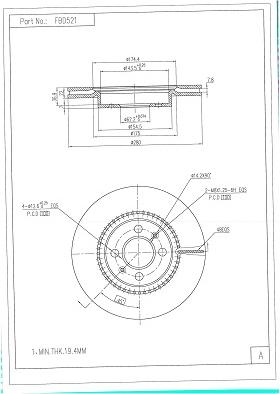 FI.BA FBD521 - Тормозной диск autosila-amz.com