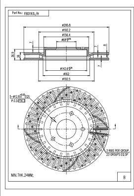 FI.BA FBD193L/H - Тормозной диск autosila-amz.com