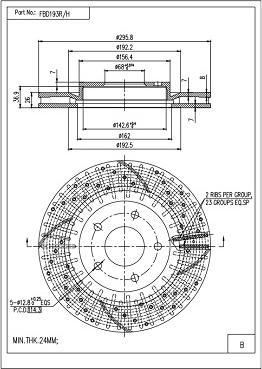 FI.BA FBD193R/H - Тормозной диск autosila-amz.com