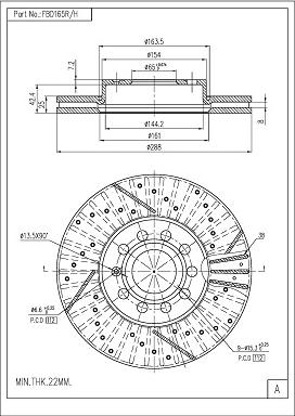 FI.BA FBD165R/H - Тормозной диск autosila-amz.com